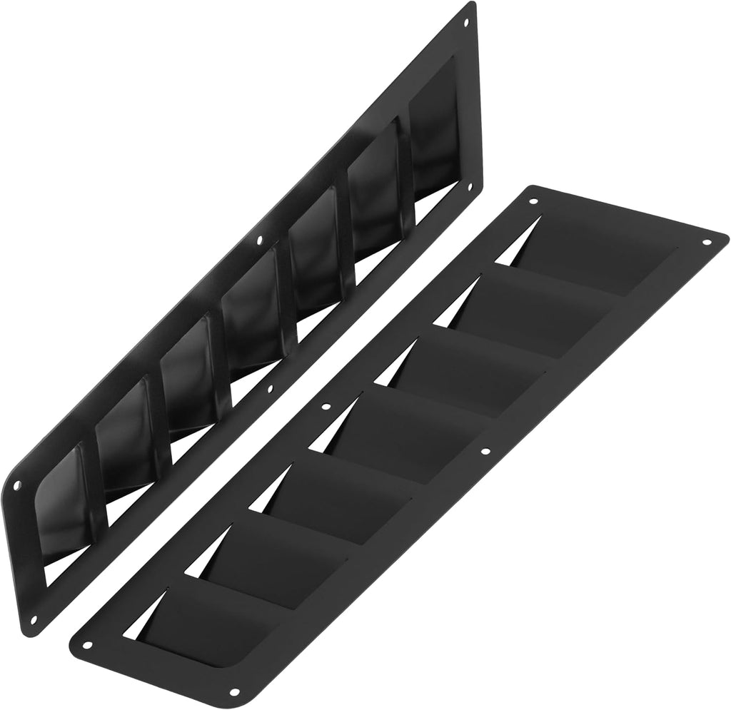 ALMULOO Universal Hood Vent Cooling Panel Front Hoods Air Intake Vent | Cooling Scoop Bonnet Cover Steel Electrophoresis Primed Black
