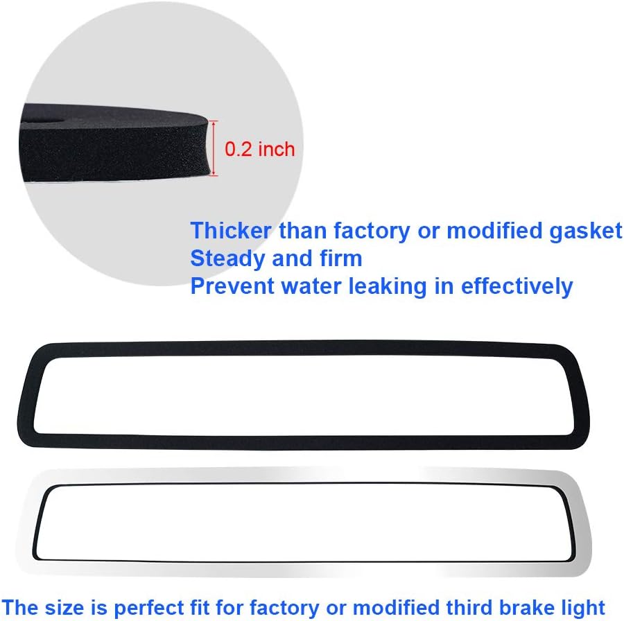3rd Third Brake Light Seal Gasket Compatible with Dodge Ram 1500 2009 to 2018, Dodge Ram 2500 3500 2010 to 2018 Rear Cab High Mount Stop Lamp