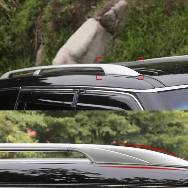 Rooftop Cargo Carrier Silver ABS Roof Rack Bar Rail End Protection Replacement Cover Car Styling 4pcs for Nissan for Patrol for Y62 2010-2018 Roof Racks Boxes