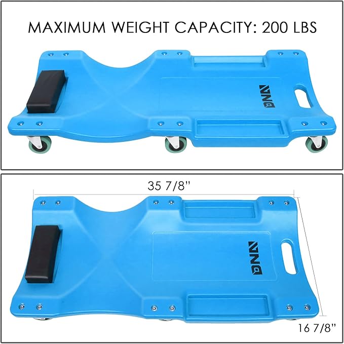 DNA MOTORING 40Inch Low Profile Plastic Rolling Garage Shop Creeper - Image 5
