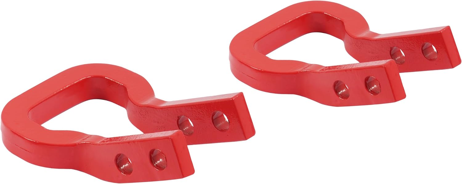 ALMULOO 2PCS Front Tow Hooks Compatible with 2023 2024 Chevrolet Colorado/2023-2025 GMC Canyon Replacement for 85137122 Steel (Red)