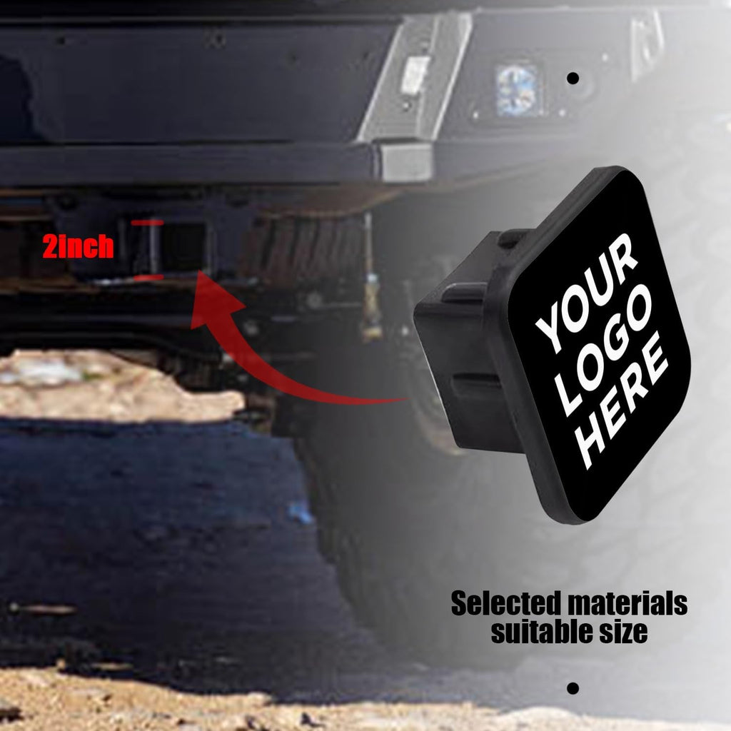 Hitch Cover Fits for 2-Inch Hitch,Designed Trailer Hitch Cover Tube Plug Insert,Car Exterior Accessories, Receiver Tube Hitch Plug (01-Custom)