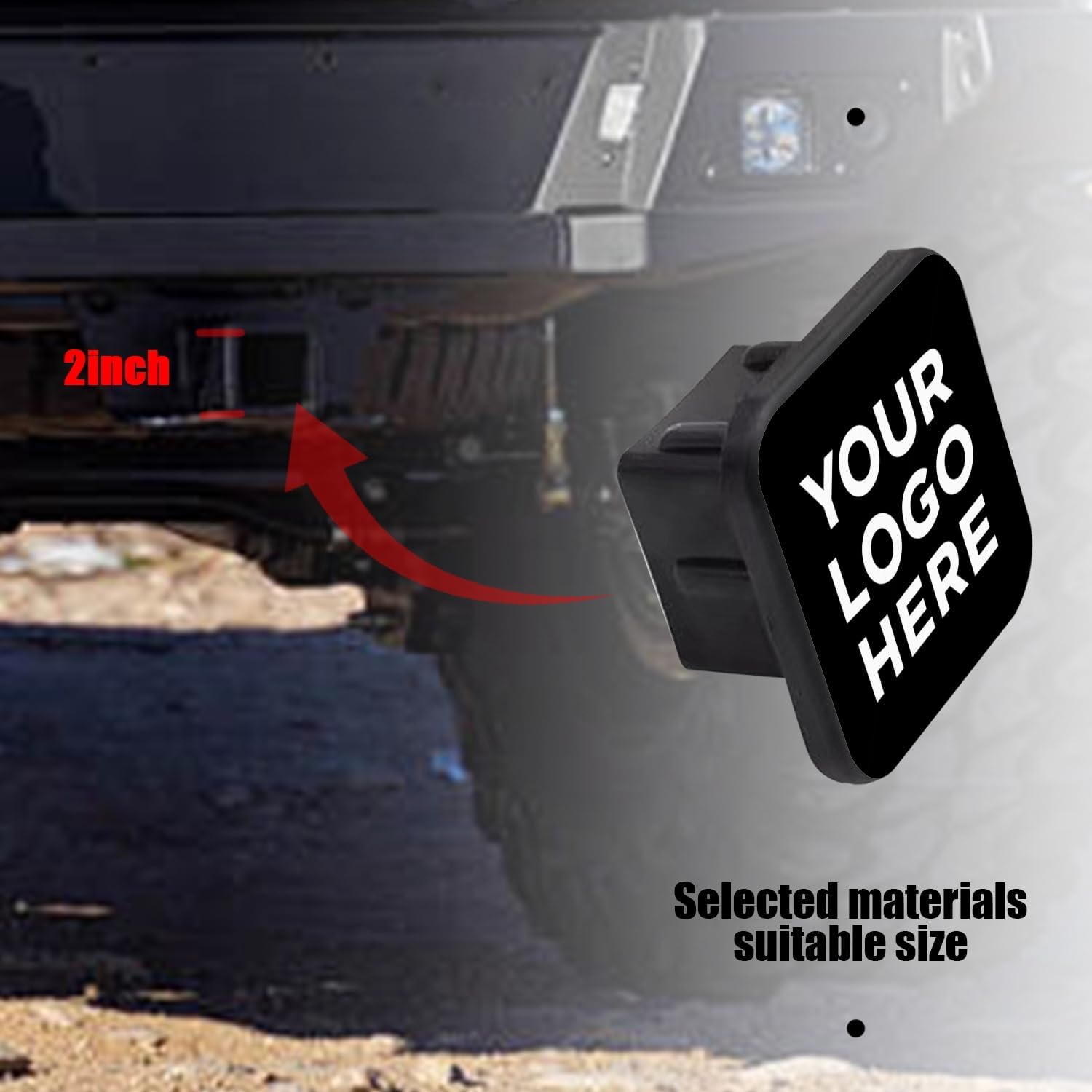 Hitch Cover Fits for 2-Inch Hitch,Designed Trailer Hitch Cover Tube Plug Insert,Car Exterior Accessories, Receiver Tube Hitch Plug (01-Custom)