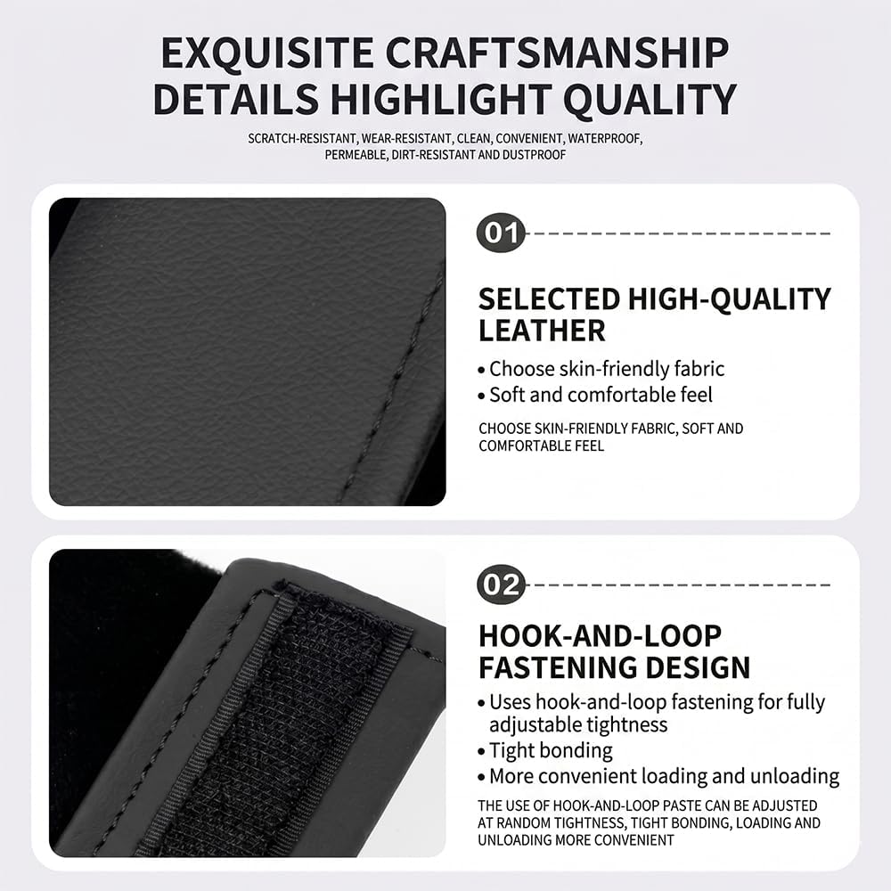 Grab Handle Cover for Honda Pilot 2002–2025 2026 YF/YH, Interior Door Pull Protector, Vehicle Hand Grip Sleeve for Comfort and Decoration,Black