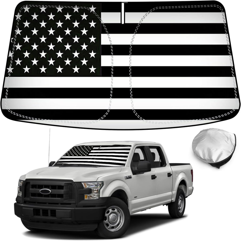 Bestview Windshield Sun Shade Custom Fit for 2015-2020 Ford F150, Foldable Front Window Sunshade Sun Visor Accessories Protector Block UV Rays Heat