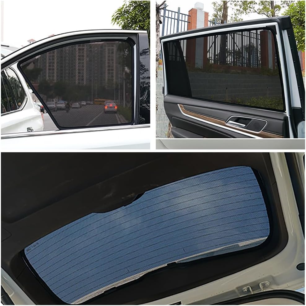 Car Window Sun Shade Custom Fit for VW Golf 7 2013-2020, Magnetic Car Window Shade, Allows Window Roll Down, Enhances Privacy, Easy Install,B Rear Side Window