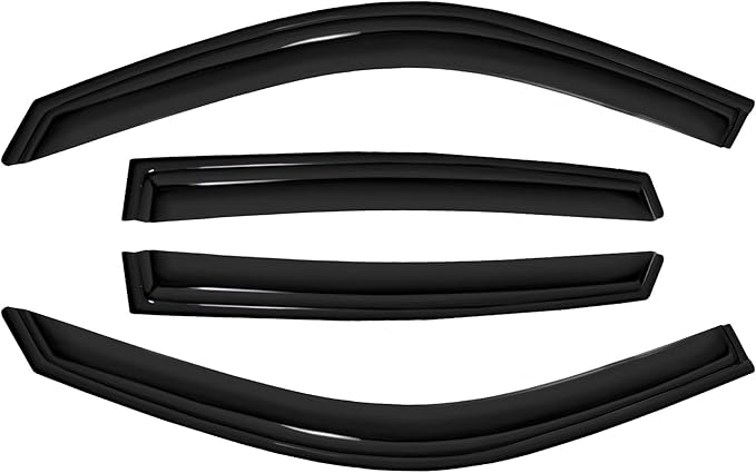 4pc Sun Rain Guards Window Visor Wind Deflector Compatible - Image 3