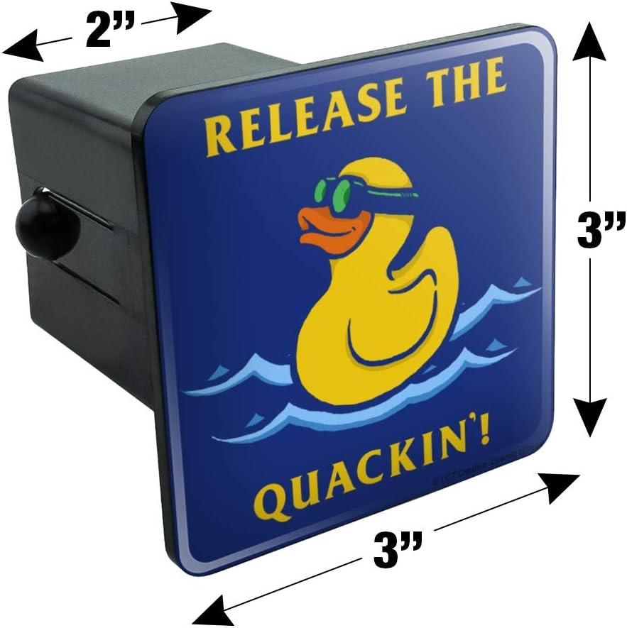 GRAPHICS & MORE Release The Quackin' Kraken Rubber Duck Funny Humor Tow Trailer Hitch Cover Plug Insert