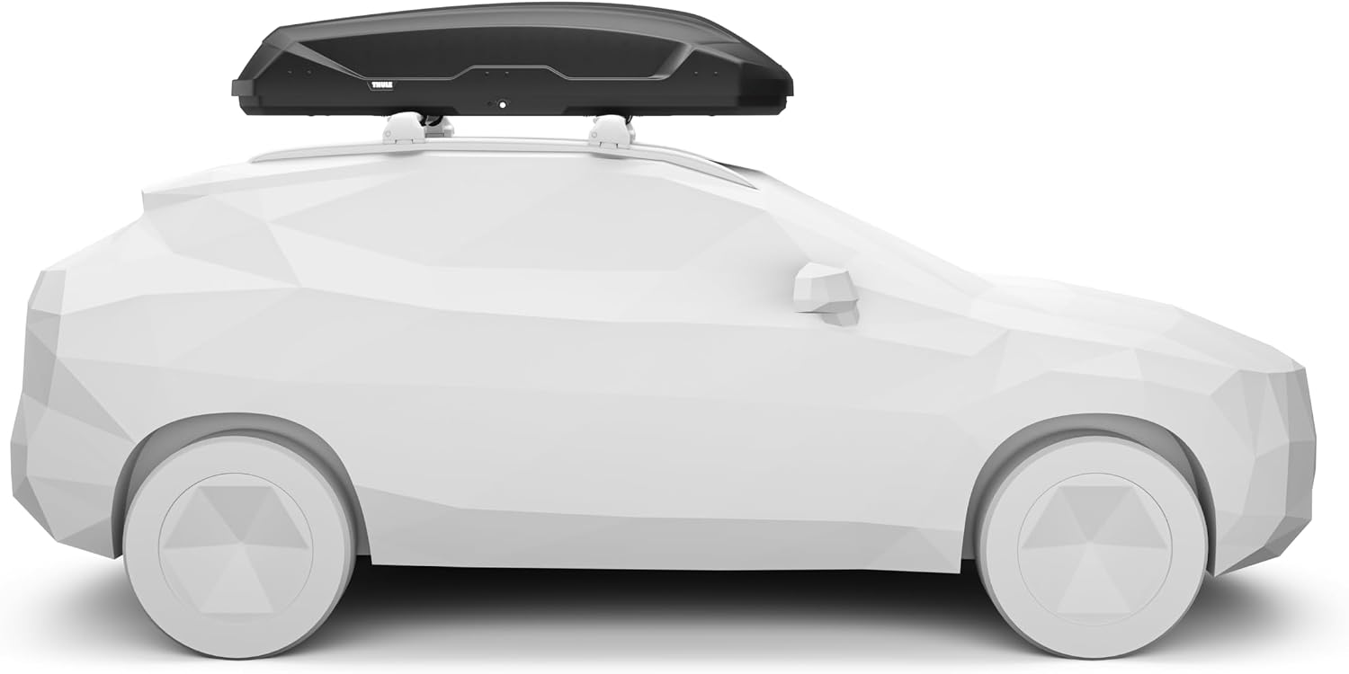 Thule Pulse 2 Aerodynamic roof Mounted Box, Size L, 16 cu ft, Dual-Sided Opening with Locks, Tool-Free Install, for SUVs, Trucks, Cars, EVs