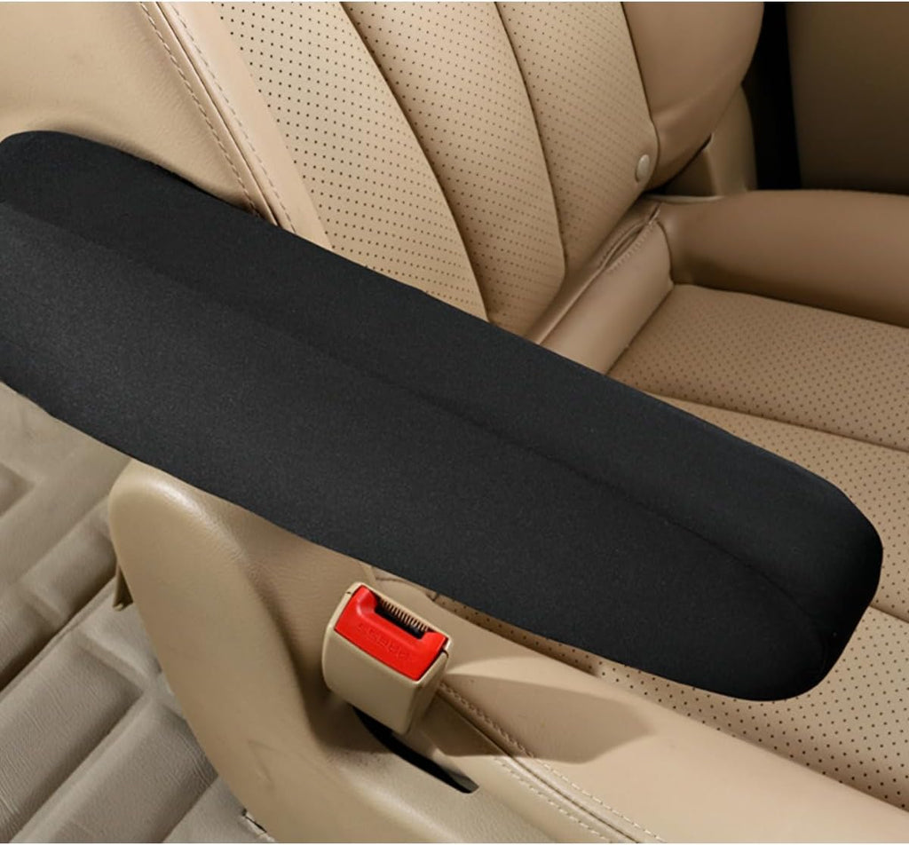 AUCELI 2 Pcs Car Front Seat Armrest Covers, Cloth Fabric Armrest Protectors, Direct Replacement Center Console Lid Armrest Cover Skin, Universal Accessories for Car, SUV, Truck and Van