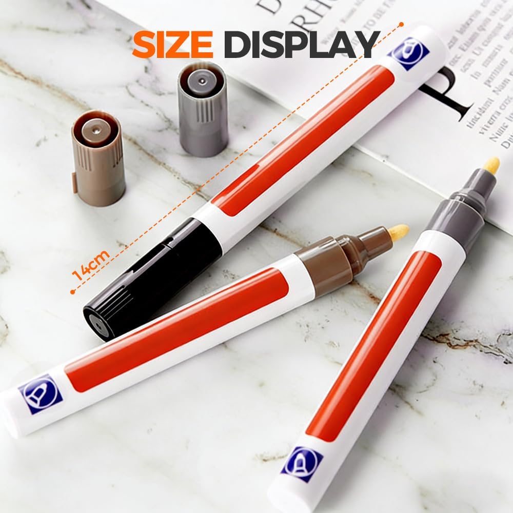 AprYew Grout Pen White Tile Grout Paint, 2026 New Waterproof Grout Paint Pen, Grout Sealer Marker for Cleaner Looking Grout Lines, Narrow 5mm Tip (Light Grey)