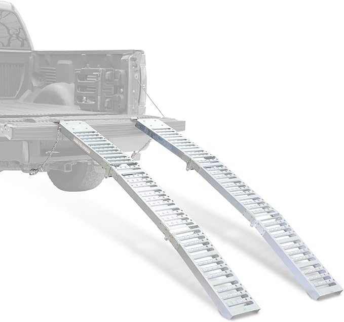 Rockland 72" x 9" Tri-Fold Steel Truck Ramps, 1000 LBS Capacity, Folding by Rockland