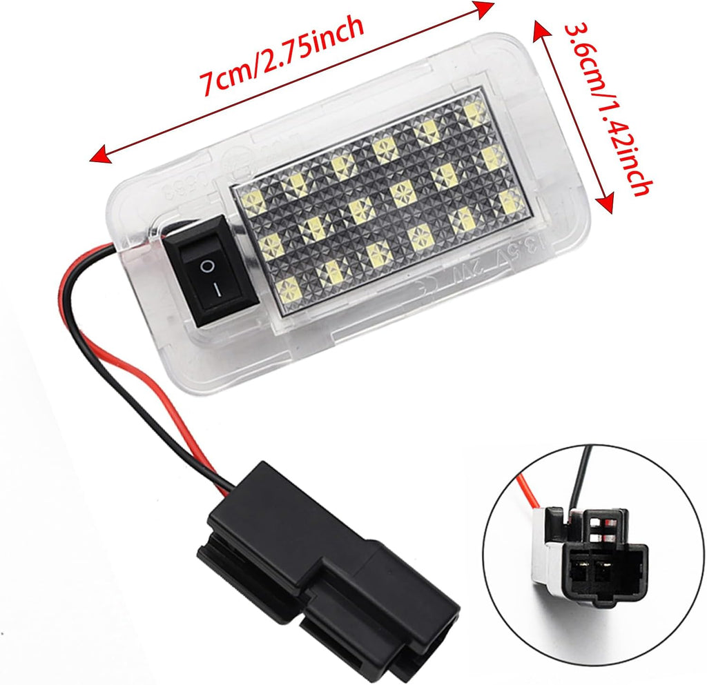 1PC LED Luggage Compartment Lights w/Switch Compatible with Toyota RAV4 Sienna Highlander Prius Venza Scion tC xB, Replacement for Lexus RX350 CT200h NX300h White LED Interior Trunk Cargo Area Lamp