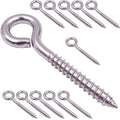 24 Pack, 3-1/5 Inch 304 Stainless Steel Eye Shape Screws Metal Hook, Heavy Duty by ZUSFUL