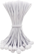 Ball Bungee Cords 10 Inch, 50 Pcs Small Bungee Cords with Balls, Mini Bungee Balls Heavy Duty Outdoor for Tarp, Canopy, Camping, Tent (White)