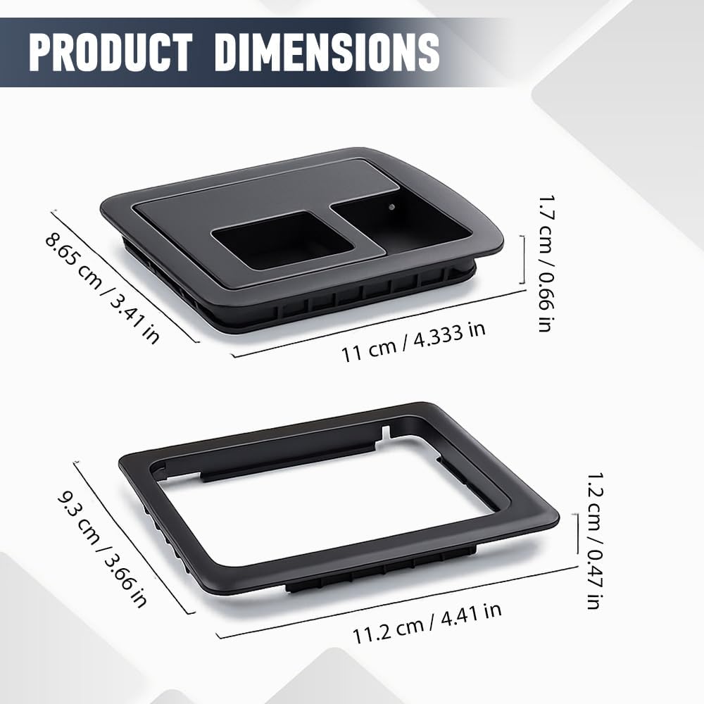Riloer Rear Trunk Floor Cover Handle with Bottom Frame, Replaces 8E5863627, Compatible with Audi A3 2013-2020, Compatible with Audi A4 2001-2025, Black Plastic 1 Set (Rear Trunk Floor)