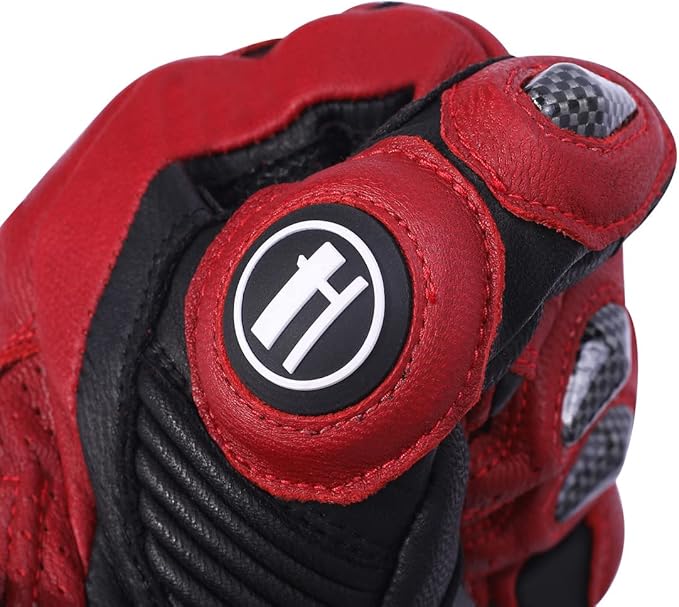 Harssidanzar Leather Motorcycle Gloves - Image 3