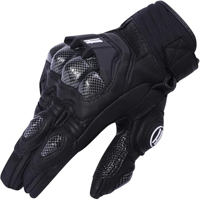 Harssidanzar Breathable Leather Motorcycle Gloves Touchscreen - Image 3