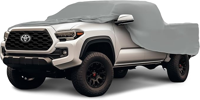 Weatherproof Outdoor Gray Color Truck Cover Compatible by Car+Covers