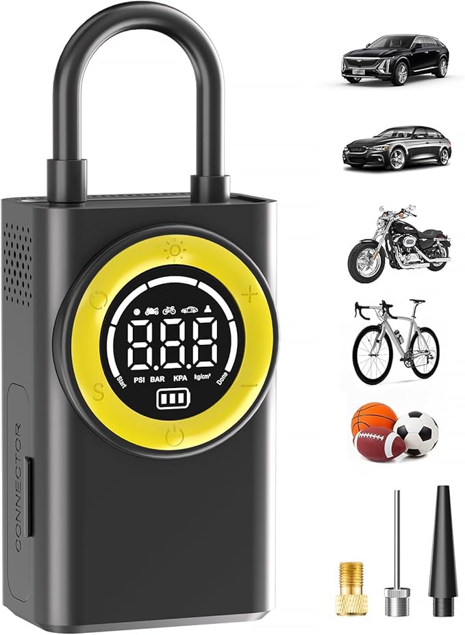 Tire Inflator Portable Air Compressor, 150 PSI Cordless Air Pump by FLYKID