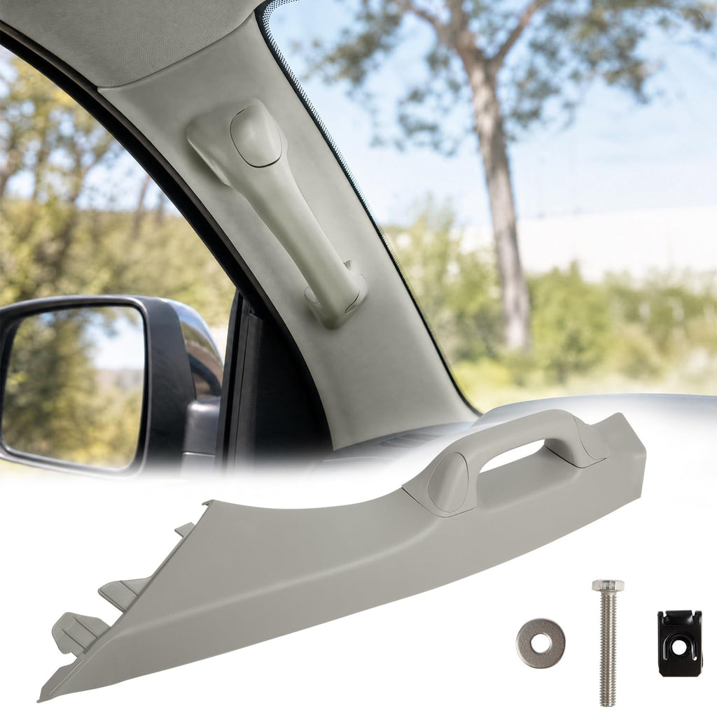 Driver Side A-Pillar Grab Handle Compatible with 2007-2022 Toyota Tundra Sequoia Interior Front Pillar Garnish Trim Panel Assist Handle Replaces 62220-0C050-B0 62220-0C060-B0 (Gray)