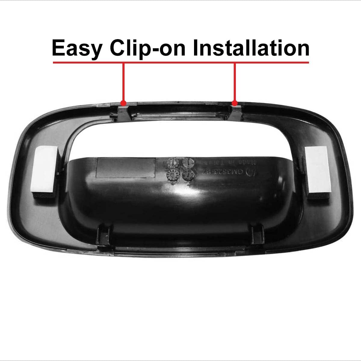Parts N Go 1999-2007 Silverado Sierra 1500 2500 3500 Tailgate Handle Trim Bezel Cover Replacement Black Textured Plastic Rear Exterior - GM1916102, 15228539