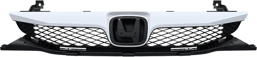 BXZ Front Bumper Grille Grill Upper Lower With Chrome Trim For Honda Civic Sedan 2009 2010 2011(Not for 2DR model)
