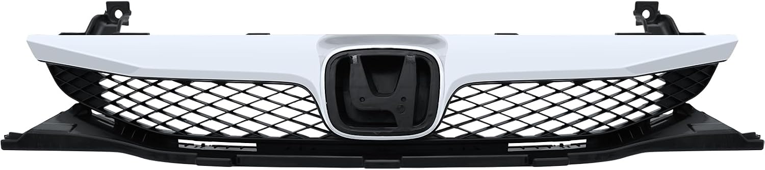 BXZ Front Bumper Grille Grill Upper Lower With Chrome Trim For Honda Civic Sedan 2009 2010 2011(Not for 2DR model)