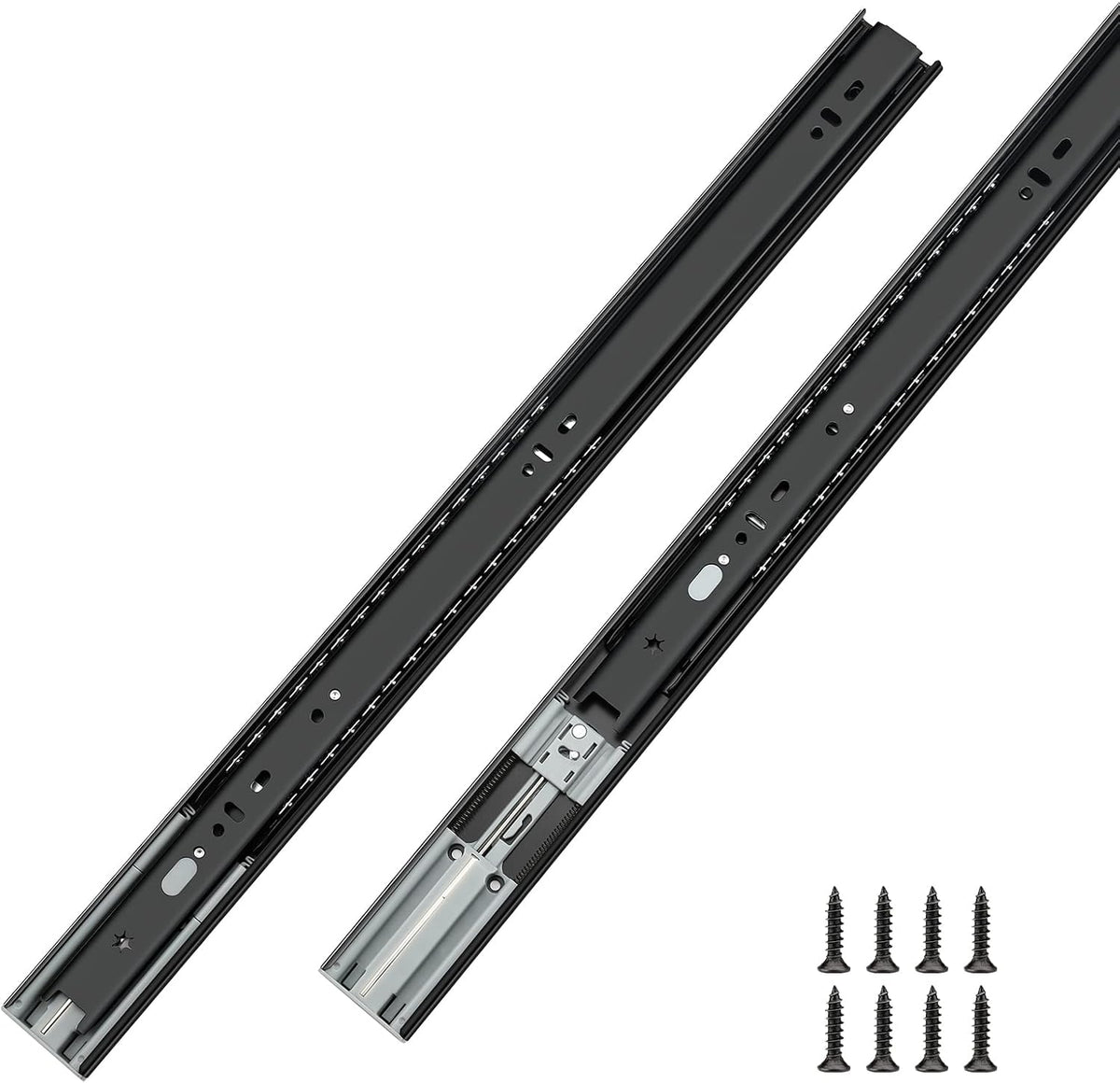 lontan 10 pairs black soft close drawer slides, main product view