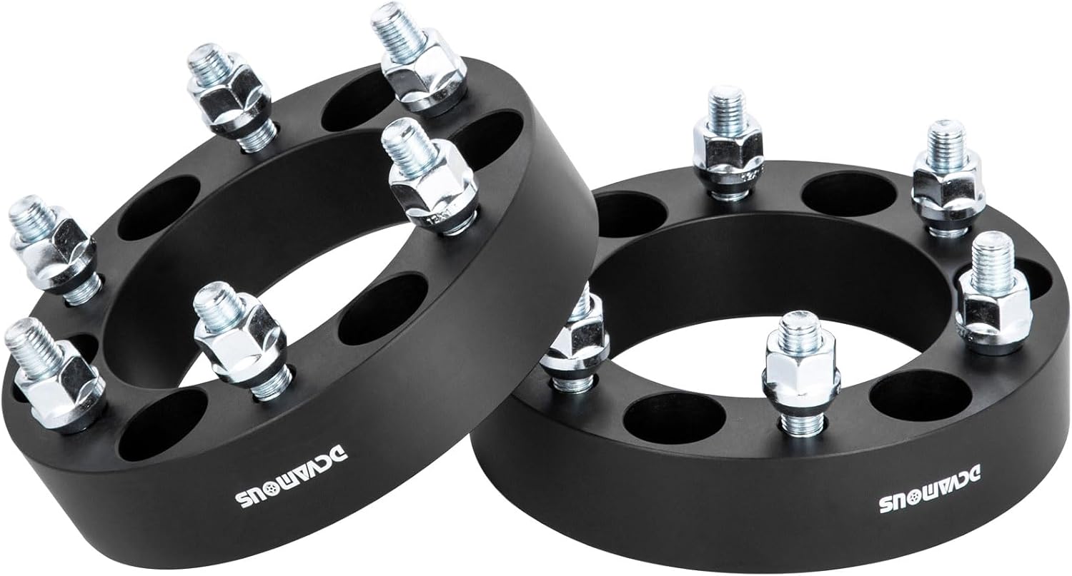4pc Forged 6x5 to 6x5.5 Wheel Adapters 1.5 Inch 12x1.5 Studs 78.1mm Bore | Compatible with Chevy 6 Lug 6x127 Truck to 6x139.7 Rims for 2003-2006 SSR, 2002-2009 Trailblazer, 2002-2009 Envoy