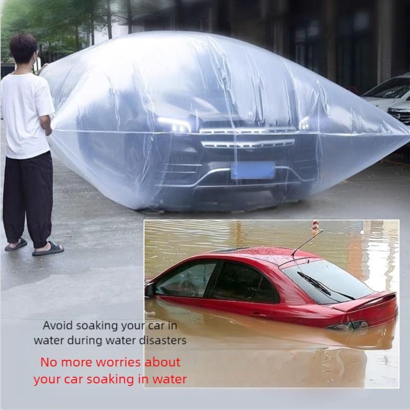 Heavy Duty Clear Vehicle Protector Bag Snow Shield Shelter for SUVs Car Flood Barrier