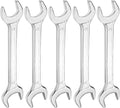 HARFINGTON 5pcs Double Open End Wrench 24mm x 27mm Metric 15 Degree Offset by HARFINGTON