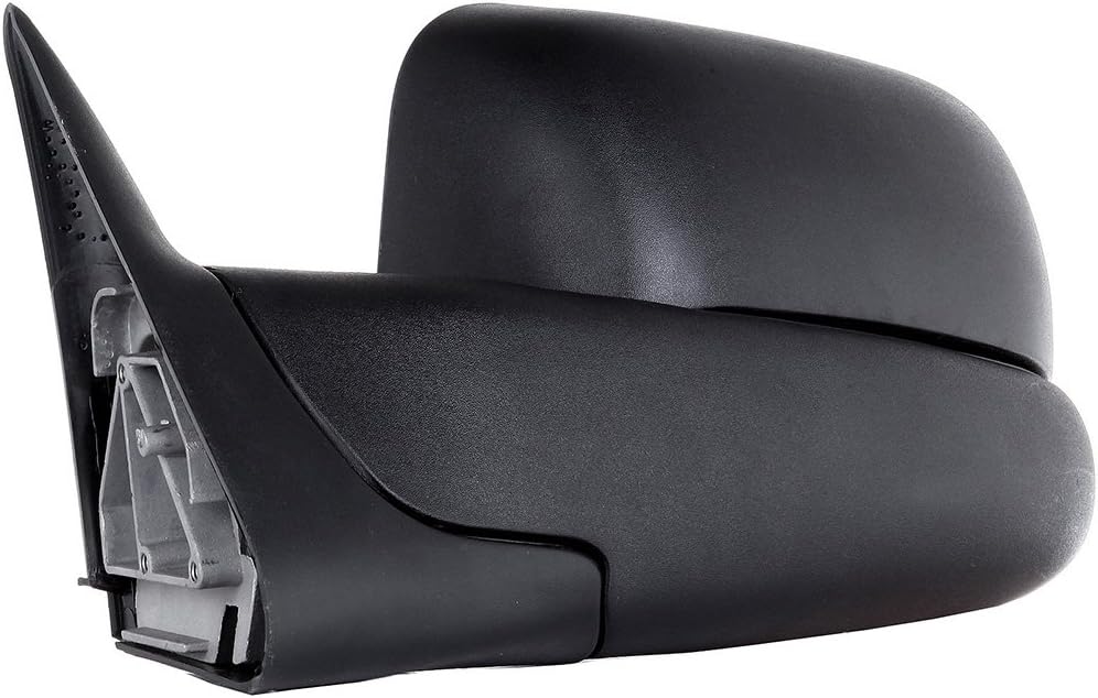 Towing Mirror Fit for 1994-2001 For Dodge For Ram/For Ram 1500 2500 3500 with Manual Adjusted No Heated No Turn Signal Light Black Tow Mirror Left Side