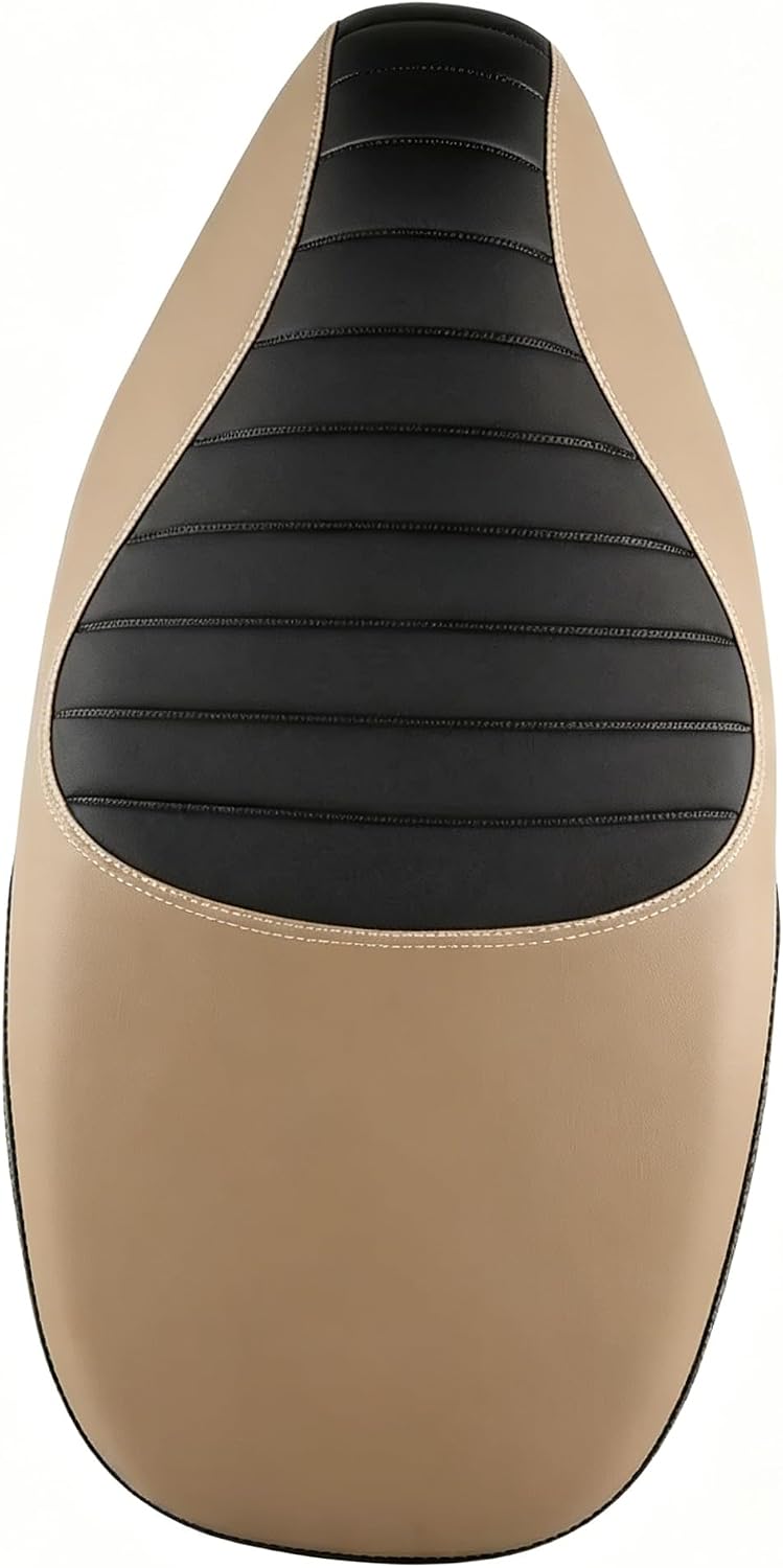 for Vespa Primavera Sprint 125 250 150 50 Leather Seat Cushion Thickened Sponge Insulation Seat Cover Protector (Champagne)