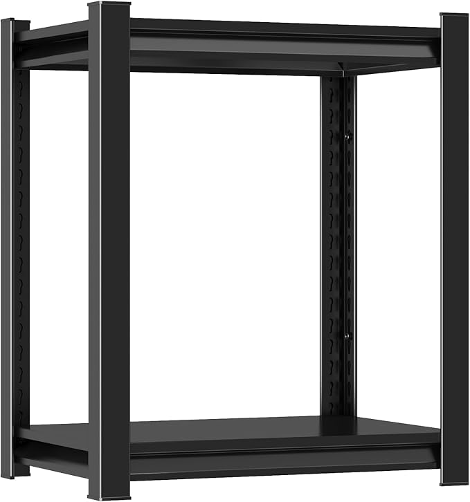 Metal Garage Shelving Unit, Heavy Duty 2-Tier Adjustable Storage Shelf by Notmise
