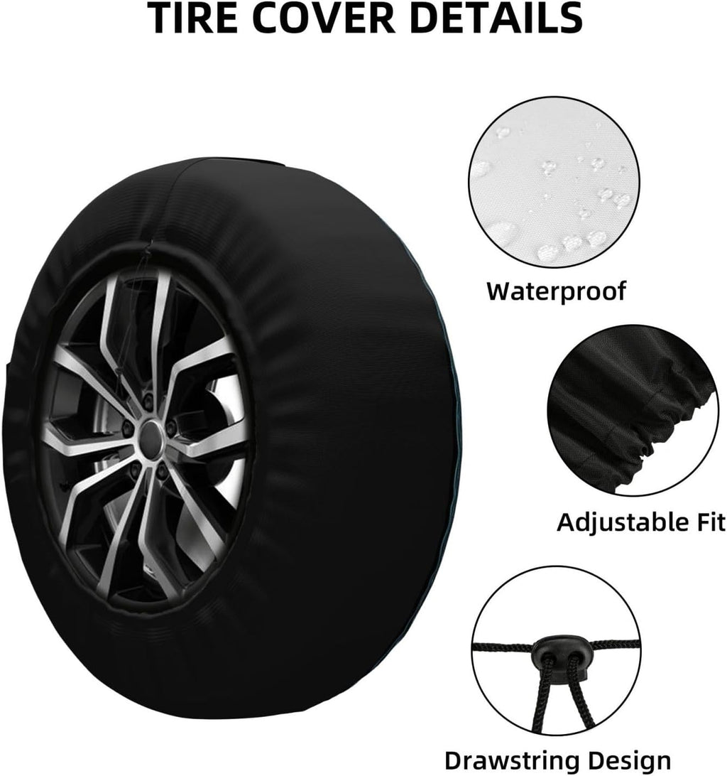 Dot Shaped Butterfly Print Universal Spare Tire Cover for RV, Jeep | Wheel Protector Fits Rv, Trailer, Jeep, Shield Tires From Sun, Dirt And Rain For Outdoor Storage