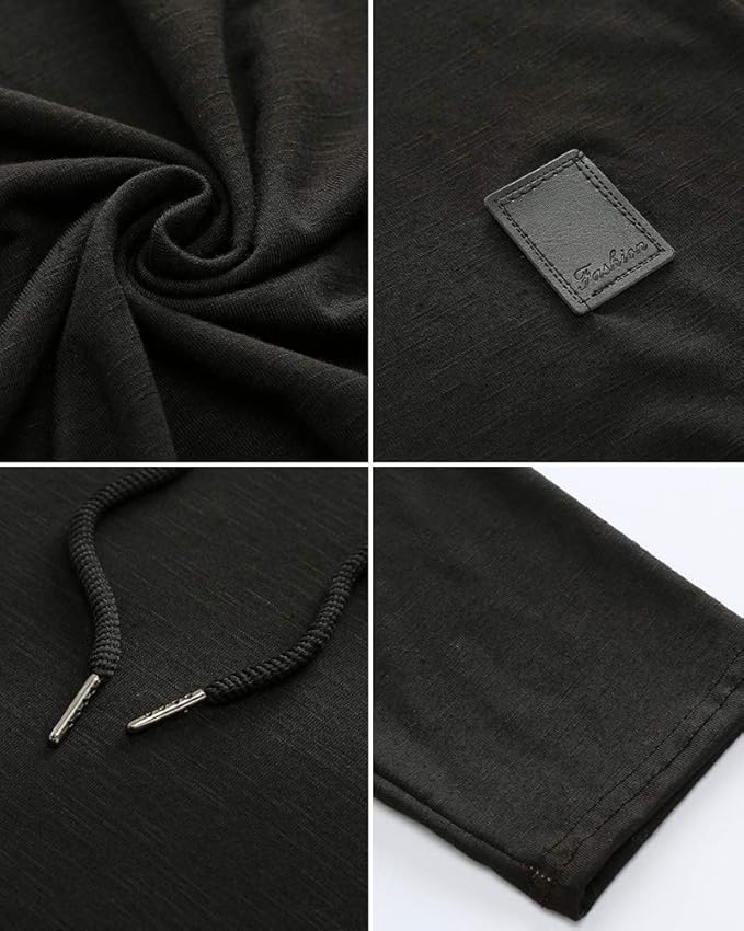 Lexiart Mens Fashion Athletic Hoodies Sport Sweatshirt Solid Color Fleece - Image 4