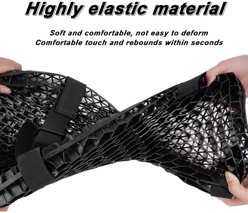 Motorcycle Gel Seat Cushion for Honda Africa Twin 2017-2024, with Seat Cover, 3D Honeycomb Structure, Shock-Absorbing and Breathable, Soft and Comfortable for Long Rides
