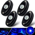 4 Pods LED Rock Light Kit Blue LED Neon Lights for Jeep Car UTV ATV SUV Off Road Boat Under Glow Lamp Truck Bed Lighting Waterproof