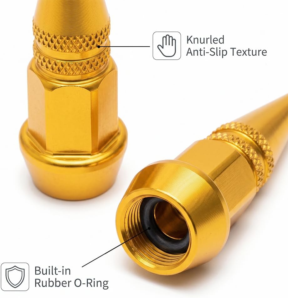 16pcs, Colorful, 45mm, Car and Motorcycle, 8v1 Universal, Hexagonal Short Pointed Bullet Shape Valve Stem Caps