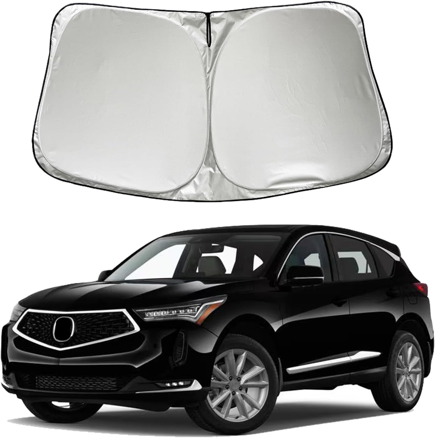 Car Windshield Sun Shade Sunshade Compatible with Acura RDX Tech A-Spec Advance SUV 2027 2026 2025 2024 2023-2019 Accessories, Foldable Car Front Window Sun Shield Visor