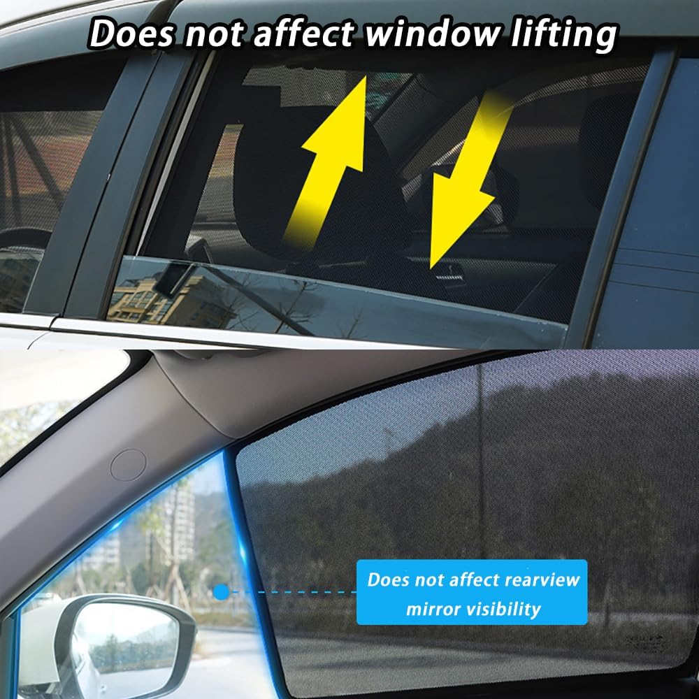 Car Window Sun Shade Custom Fit for VW Golf 7 2013-2020, Magnetic Car Window Shade, Allows Window Roll Down, Enhances Privacy, Easy Install,B Rear Side Window