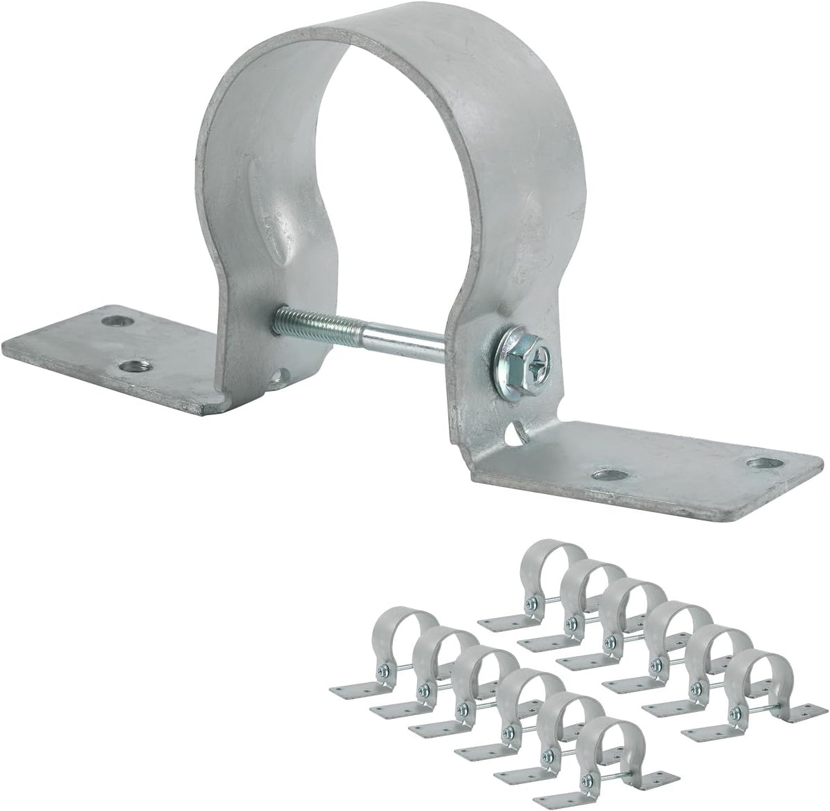 fence post brackets, 2-3/8“ steel to wood fence, main product view