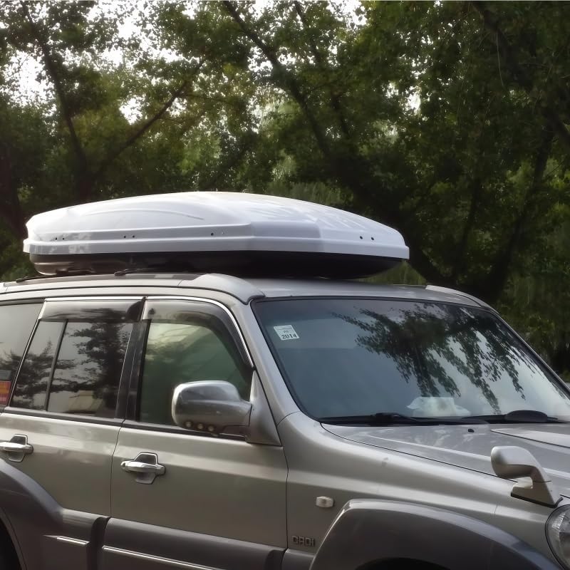 ABS/PC Universal Car Roof Box Storage Car Roof Box Camping 450L Roof Top Box Rooftop Cargo Carrier Luggage Rack Car Storage Roof Basket Automotive Exterior Accessories(Roof Rack Black)