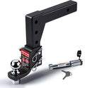 adjustable trailer hitch ball mount with 2-inch hitch, main product view