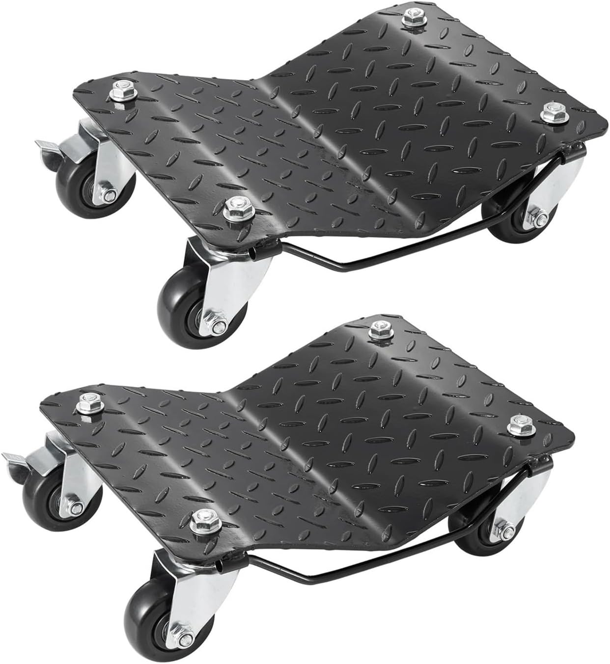 Cart Moving Cars Trolley Dollies 2/4Pcs 1500 Lbs Weight Capacity Vehicle Skates Moving Tire with 4 Casters Auto Repair Mover Trailer Mover