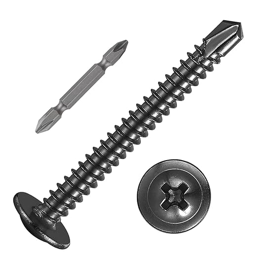 Wensilon #10×1-1/2” for Sheet Metal Self-Tapping Screws 410 Black Stainless by Wensilon