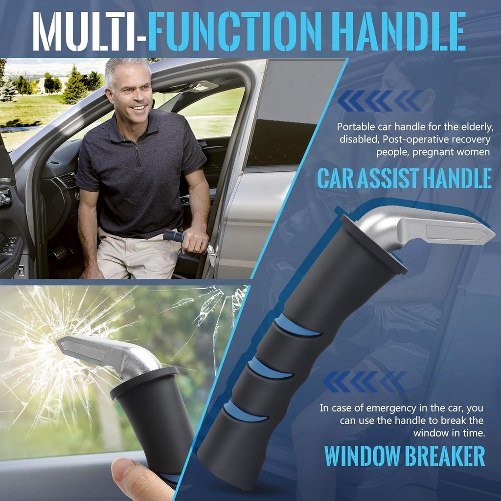 Car Door Handle for Elderly, Car Handle Assist with 400LB Capacity, Portable Support for High SUV, Truck, Van, Taxi, Non-Slip Ergonomic Grip for Anyone Needing Extra Stability