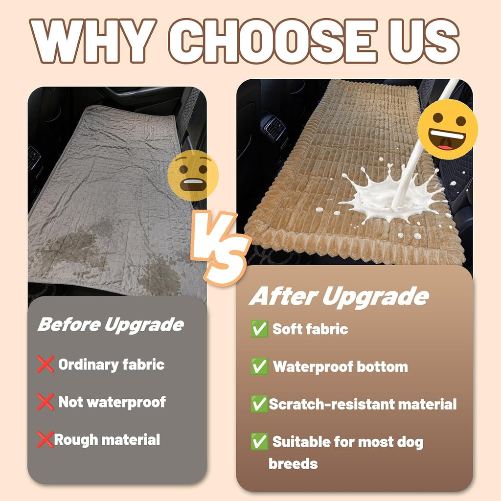 dog car seat waterproof bed cover back seat shown in use