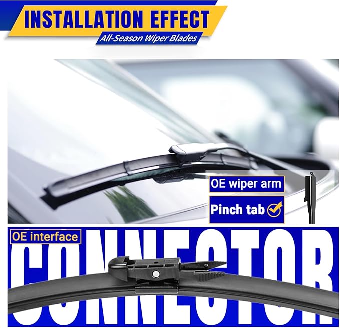3 wipers Replacement for 2013-2016 GMC Acadia, Windshield Wiper Blades Original - Image 3